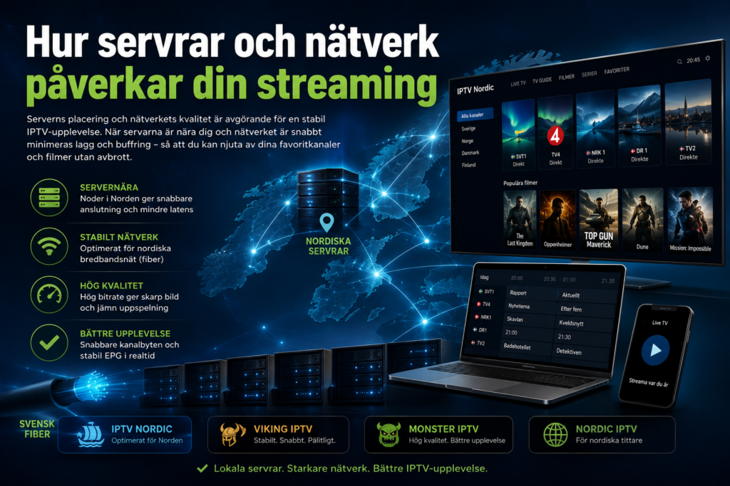 hur fungerar iptv nyborjare serverplacering och natverkskvalitet
