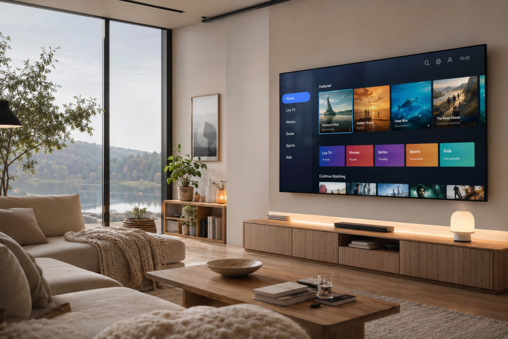 bild-som-visar-vad-ar-iptv-och-en-smart-tv-i-ett-svenskt-vardagsrum