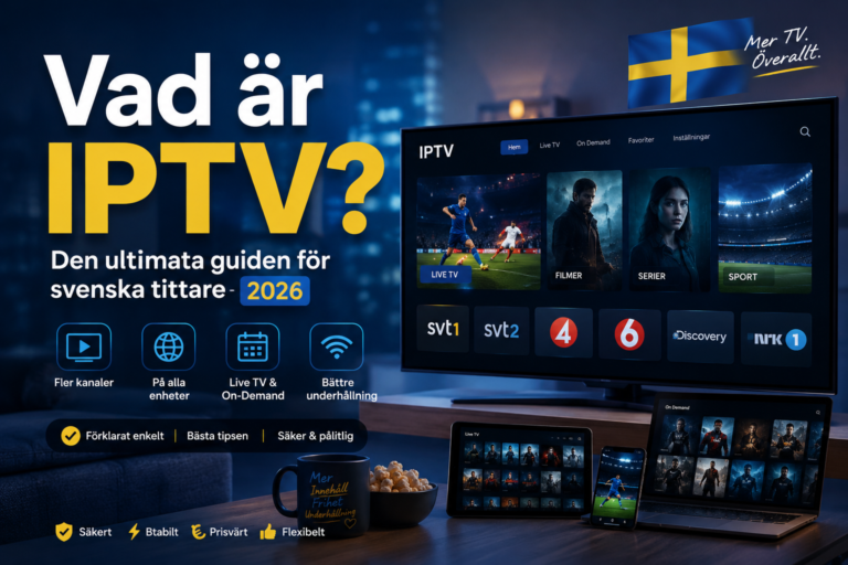 Vad är IPTV? Den ultimata guiden för svenska tittare (2026)