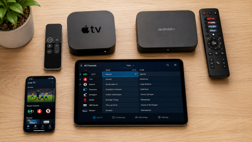 iptv enheter apple-tv android